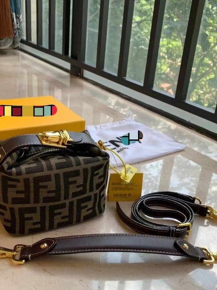 Pre-loved vintage lunch box bag FF old flower pillow bag dog walking bag mini shoulder crossbody bag min handbag women