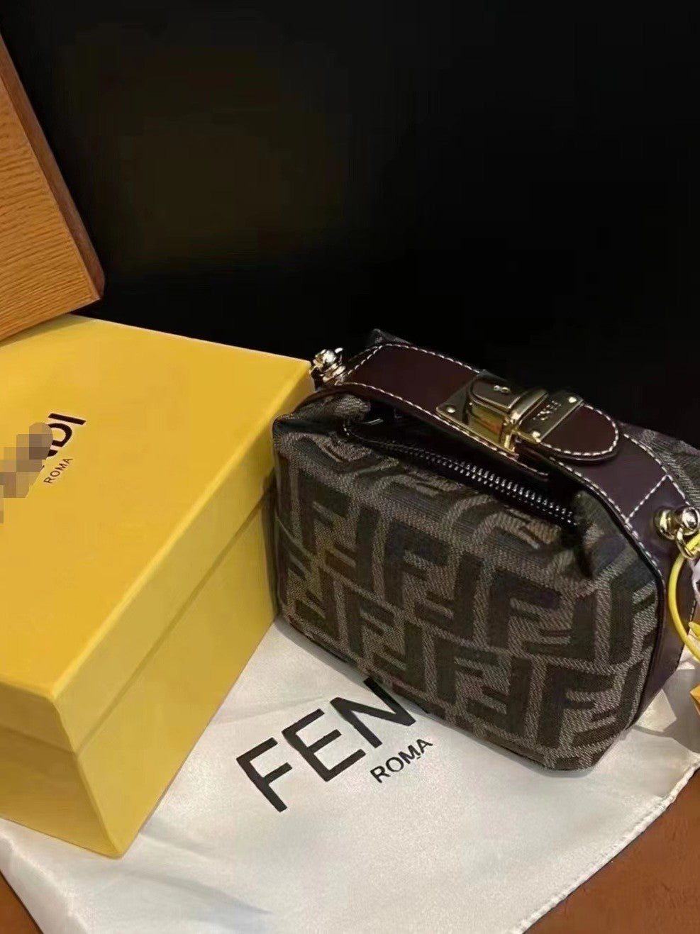 Pre-loved vintage lunch box bag FF old flower pillow bag dog walking bag mini shoulder crossbody bag min handbag women