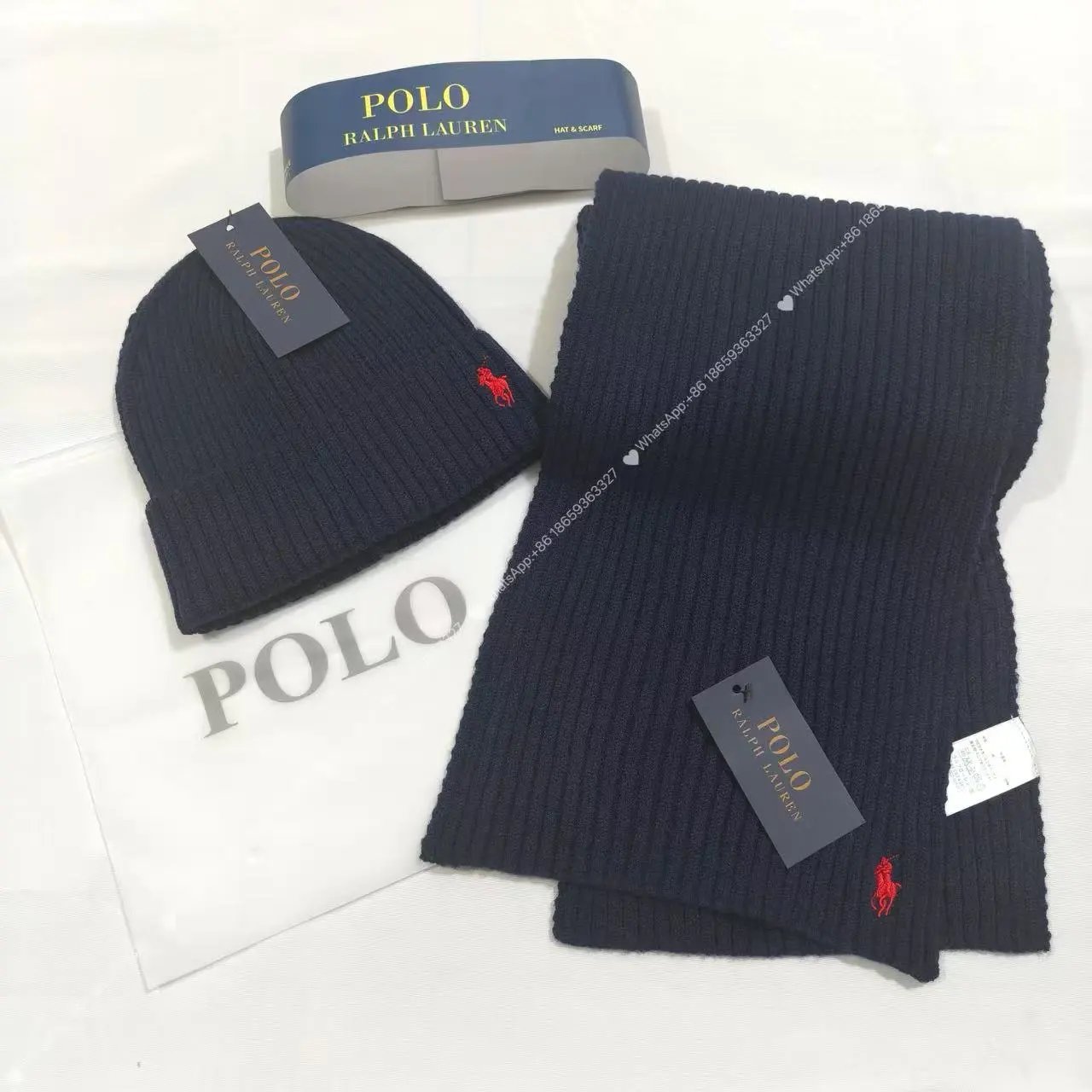 Luxus Mütze-Schal Set