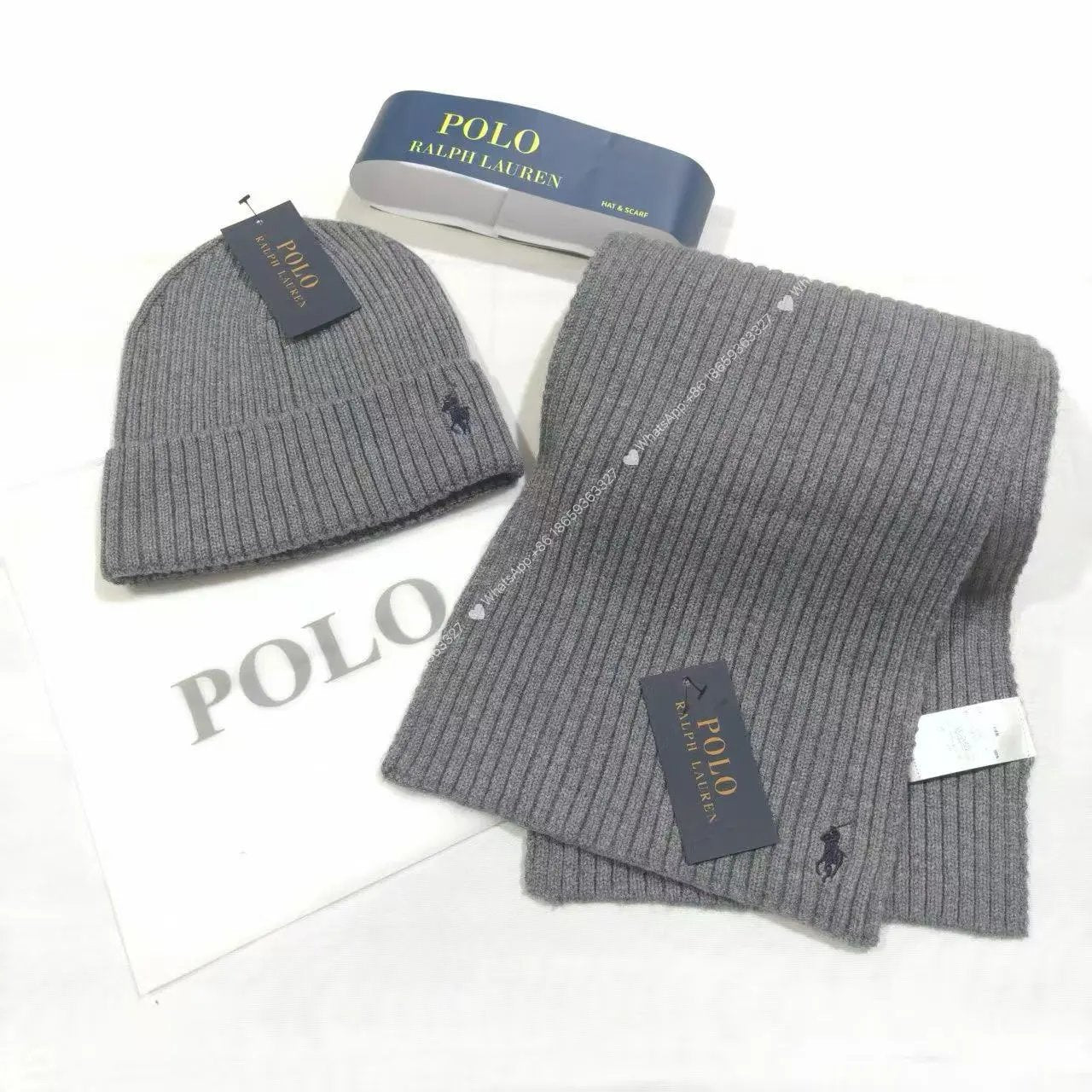 Luxus Mütze-Schal Set