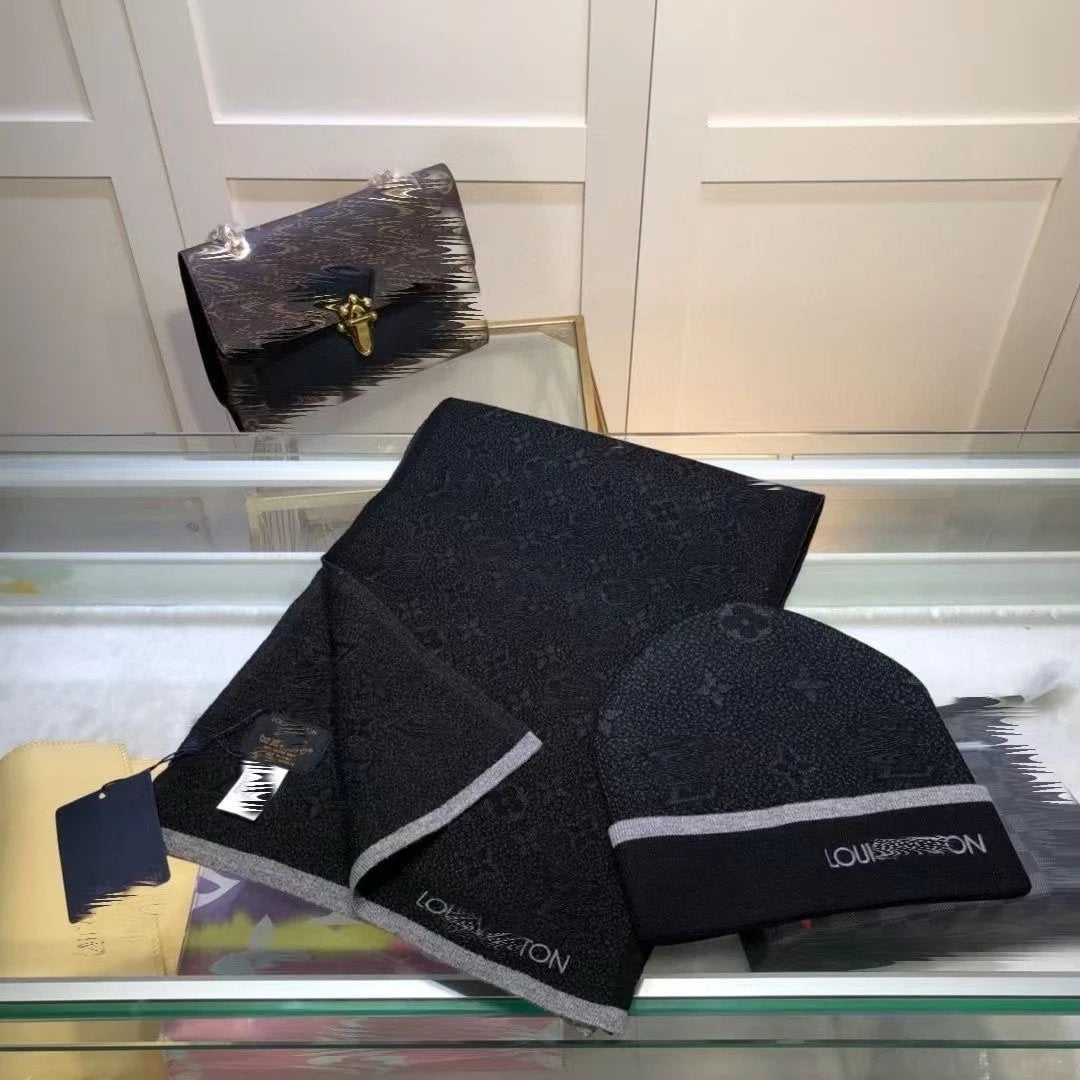 Luxus Mütze-Schal Set