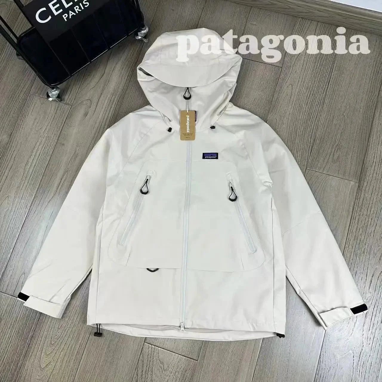 Outdoor knitted fleece hooded cardigan composite fabric for couples